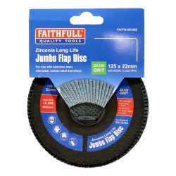 Faithfull Jumbo Abrasive Flap Disc 125mm x 22mm