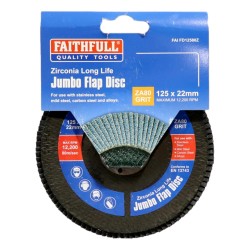 Faithfull Jumbo Abrasive Flap Disc 125mm x 22mm