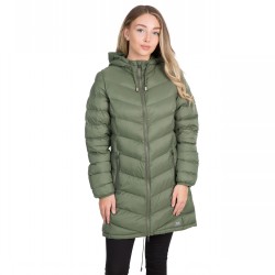 Trespass Ladies Rianna Long Puffer Type Jacket With Hood