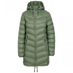 Trespass Ladies Rianna Long Puffer Type Jacket With Hood