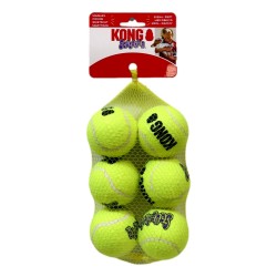 Kong Airdog Squeaker Round Ball Dog Toy Medium 6 Pack