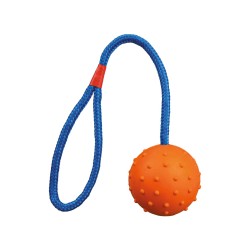 Trixie Ball On A Rope Rubber Dog Toy