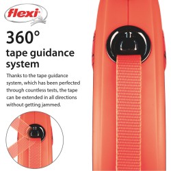 Flexi Extreme Tape Dog Lead Orange / Black