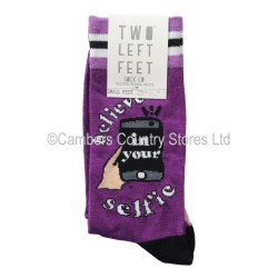 Two Left Feet Pair Of Socks Belive In Your Selfie