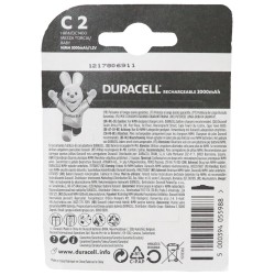 Duracell Rechargeable Batteries C x 2 Pack