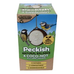 Peckish Bird Food Coco-Not Feeder 4 Pack