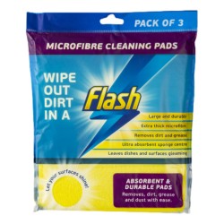 Flash Microfibre Cleaning Pads 3 Pack