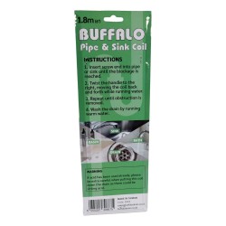 Buffalo Pipe Sink & Drain Cleaner Coil 6ft / 1.8m