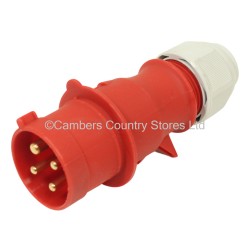 Three Phase Site Plug Red 415v 32 Amp 4 Pin