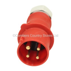 Three Phase Site Plug Red 415v 32 Amp 4 Pin