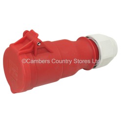 Three Phase Site Socket Red 415v 32 Amp 4 Pin