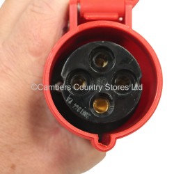 Three Phase Site Socket Red 415v 32 Amp 4 Pin