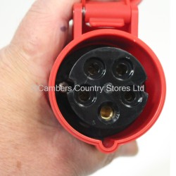 Three Phase Site Socket Red 415v 16 Amp 5 Pin