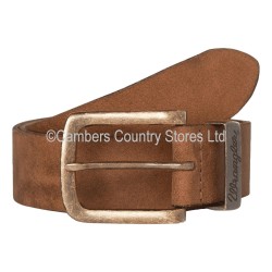 Wrangler Metal Loop Leather Belt Cognac Tan