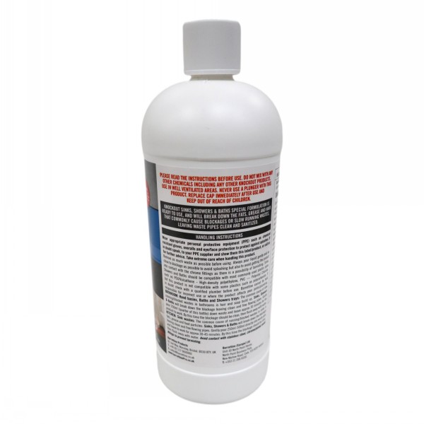 Knockout Sinks Showers & Bath Unblocker 1 Litre - Image 3