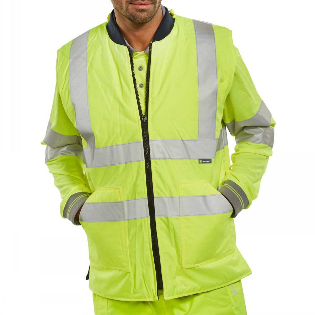 B Seen High Visibility Gilet Waistcoat