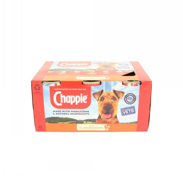 Chappie Can Chicken & Rice 412g 6 Pack