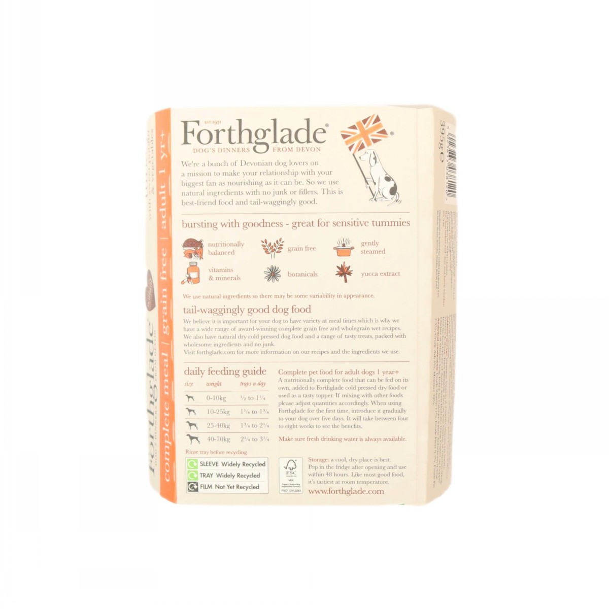 Forthglade Complete Adult Turkey & Veg Grain Free 395g - Image 2