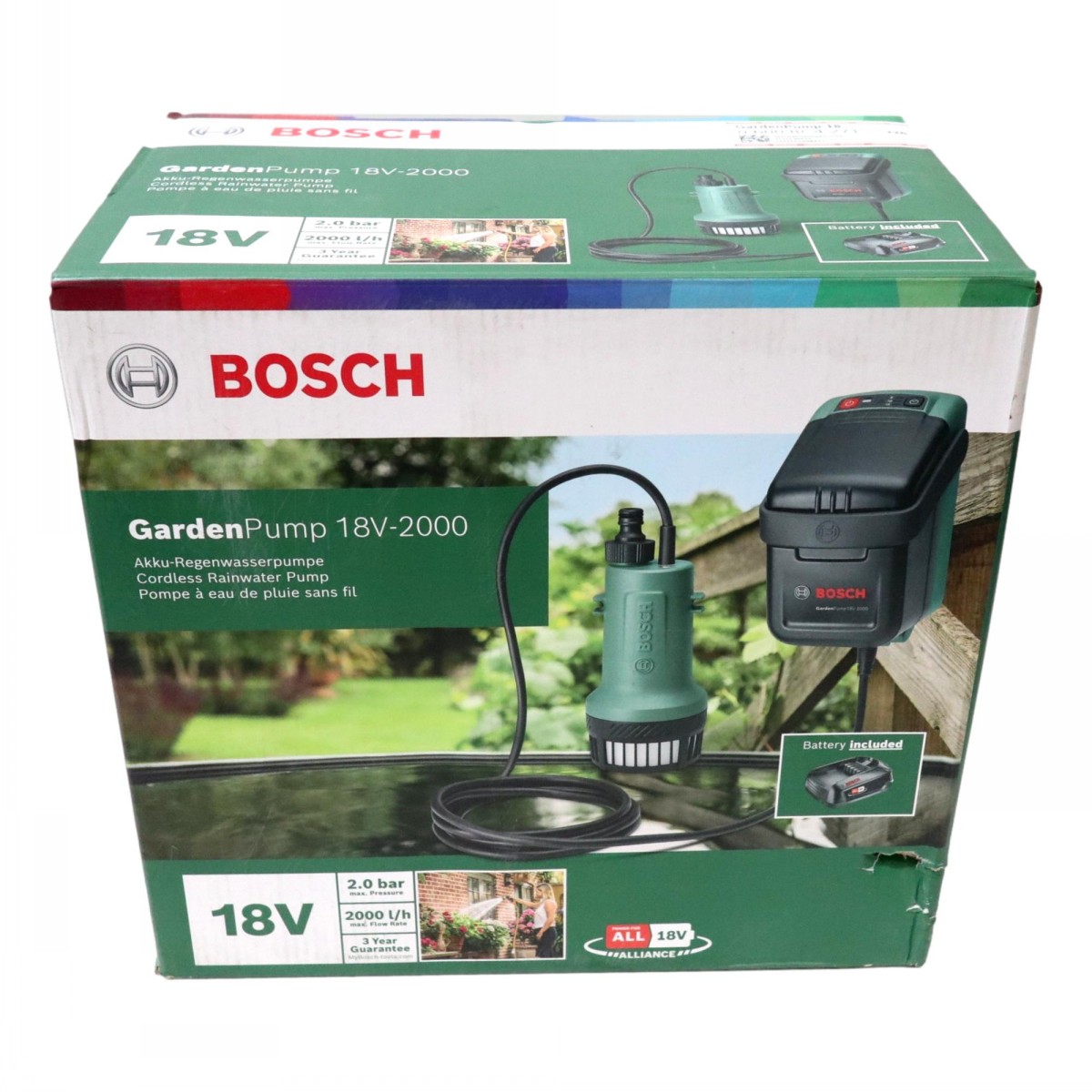 Bosch Cordless Garden Pump Kit 18v