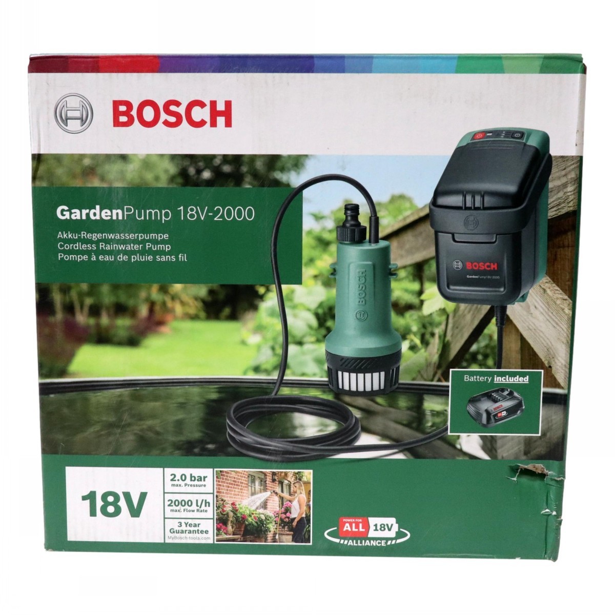 Bosch Cordless Garden Pump Kit 18v - Image 2