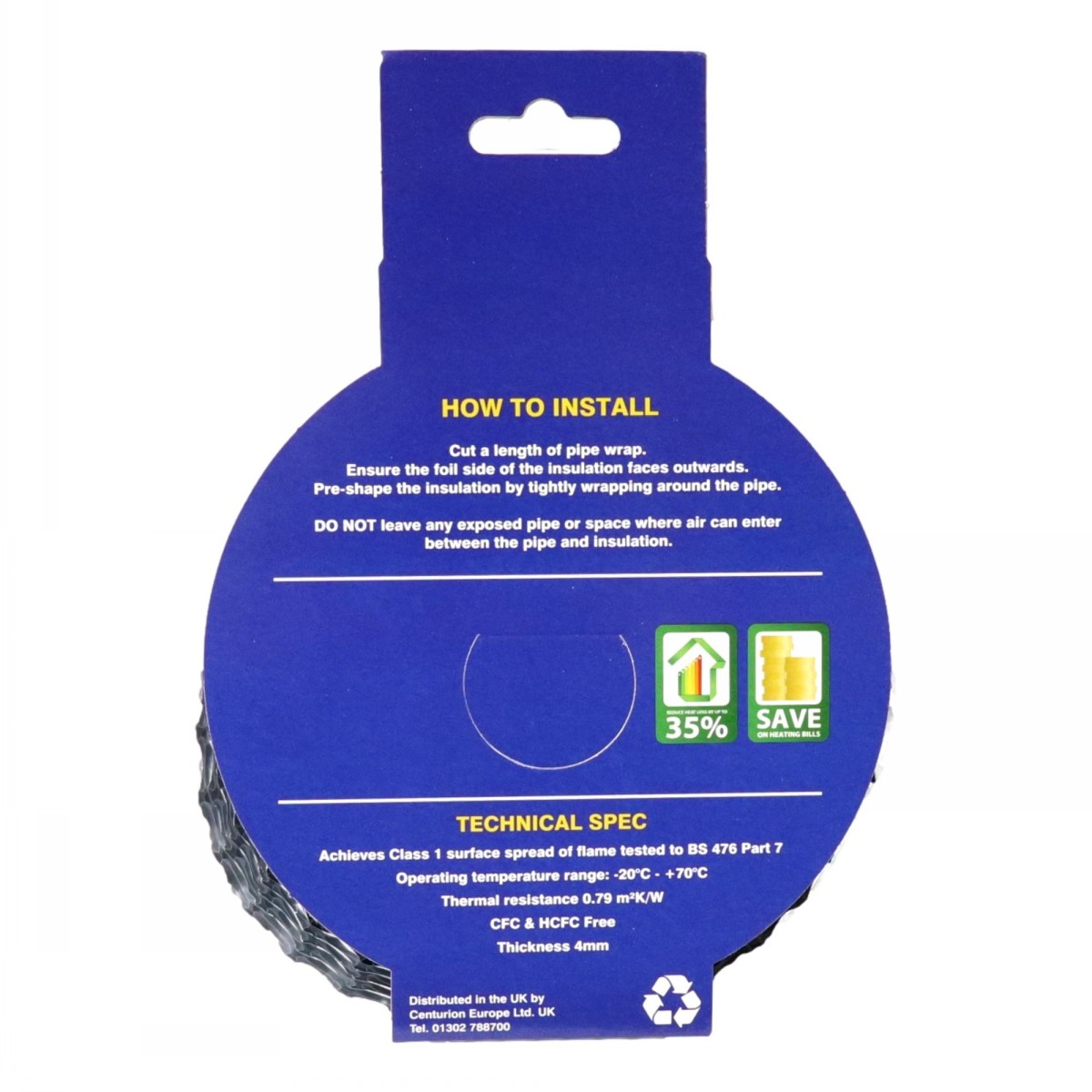 Warmseal Spiral Insulation Pipe Wrap 50mm x 7.5m - Image 2