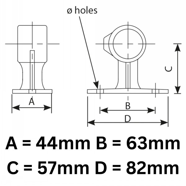 Tubeclamp Galvanised Steel Fitting Handrail Bracket - Image 2
