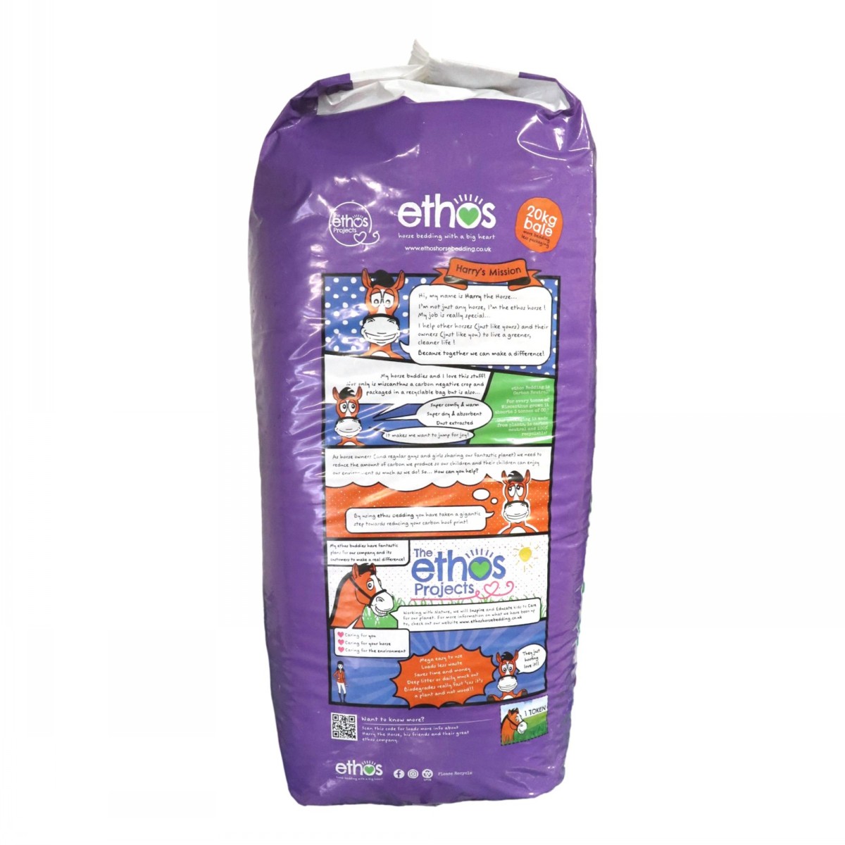 Ethos Equine Miscanthus Bedding Lavender 20kg Bale - Image 2