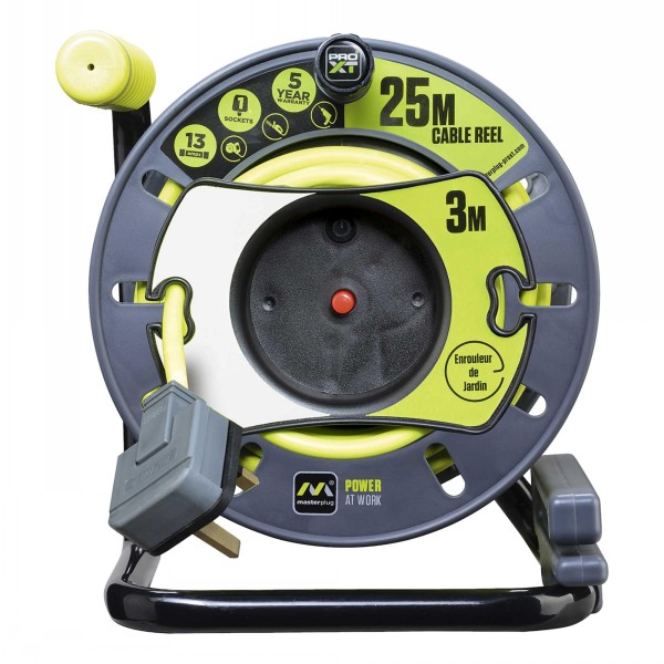 Masterplug Pro XT Extension Lead Cable Reel 25m+3m 240v - Image 2