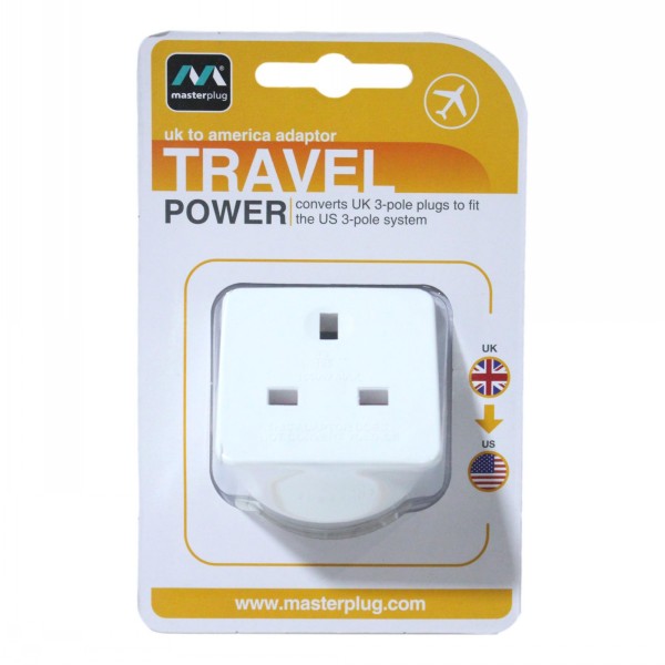 Masterplug Travel Adaptor UK To USA