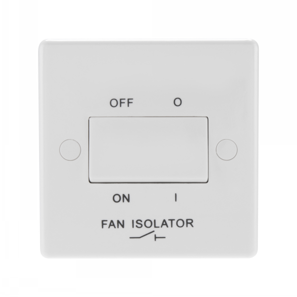 BG Rounded Edge Switch Triple Pole Fan Isolator
