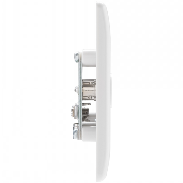 BG Rounded Edge Outlet 2 Gang Co-Axial Socket - Image 3