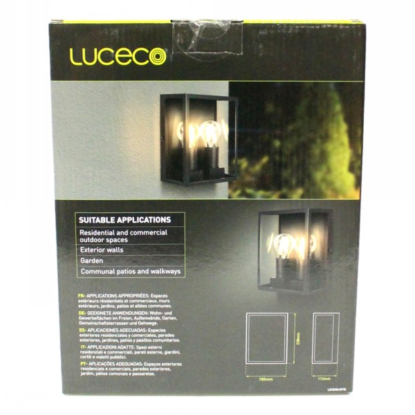 Luceco Azurar Exterior Wall LED Lantern Light Twin Black - Image 3