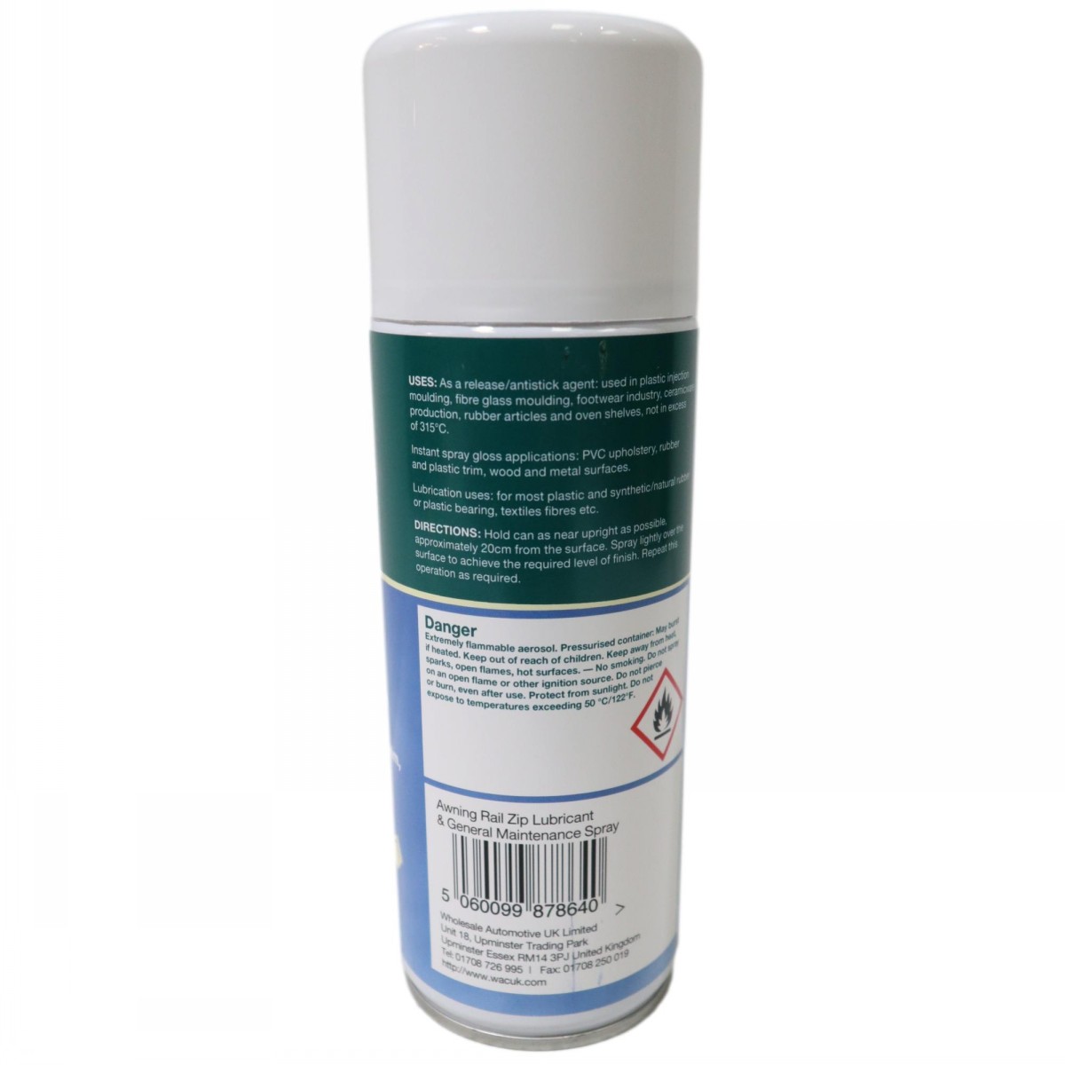 WAC Zip & Awning Rail Lubricant Spray 400ml - Image 2