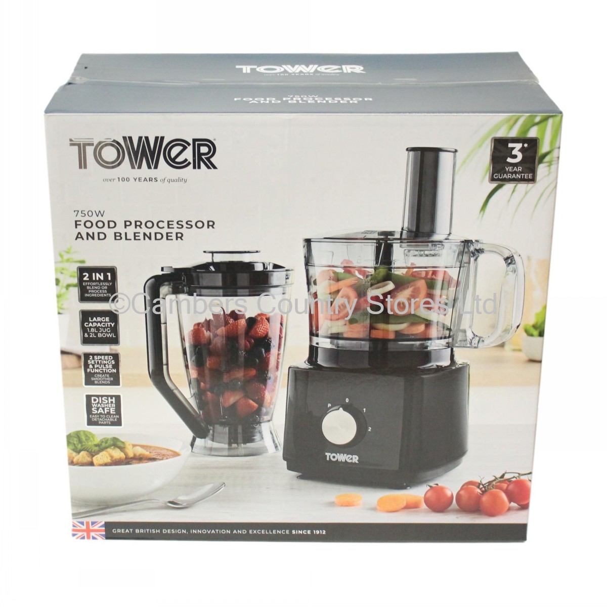 Tower Food Processor Mixer & Blender 750w - Image 2