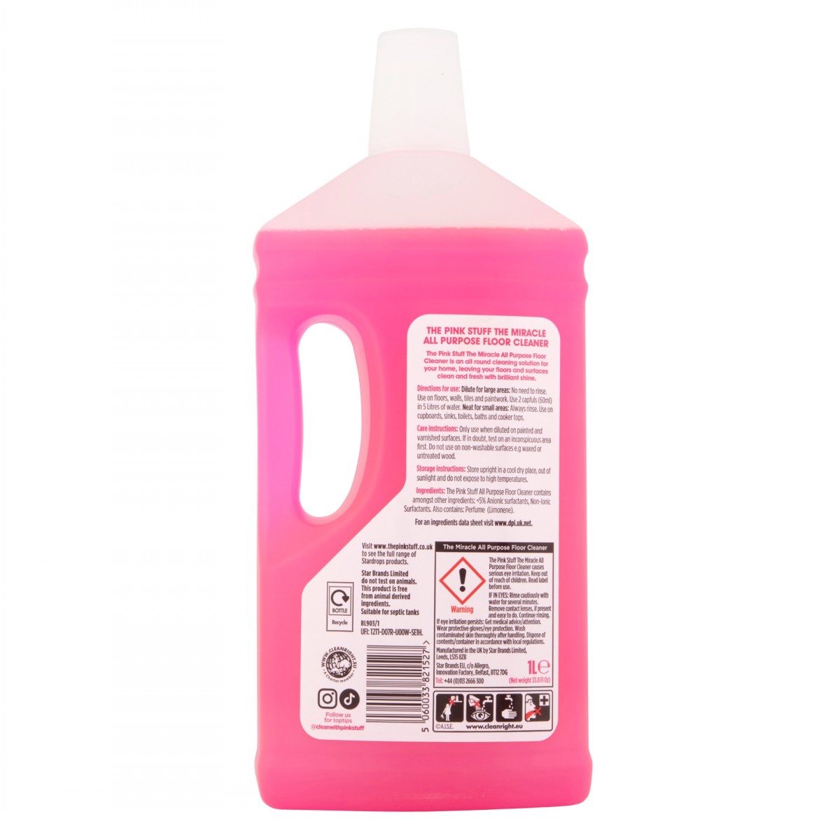 The Pink Stuff All Purpose Floor Cleaner 1 Litre - Image 2