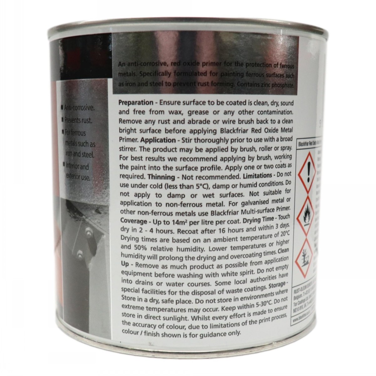 Blackfriar Red Oxide Primer Paint 1 Litre - Image 3