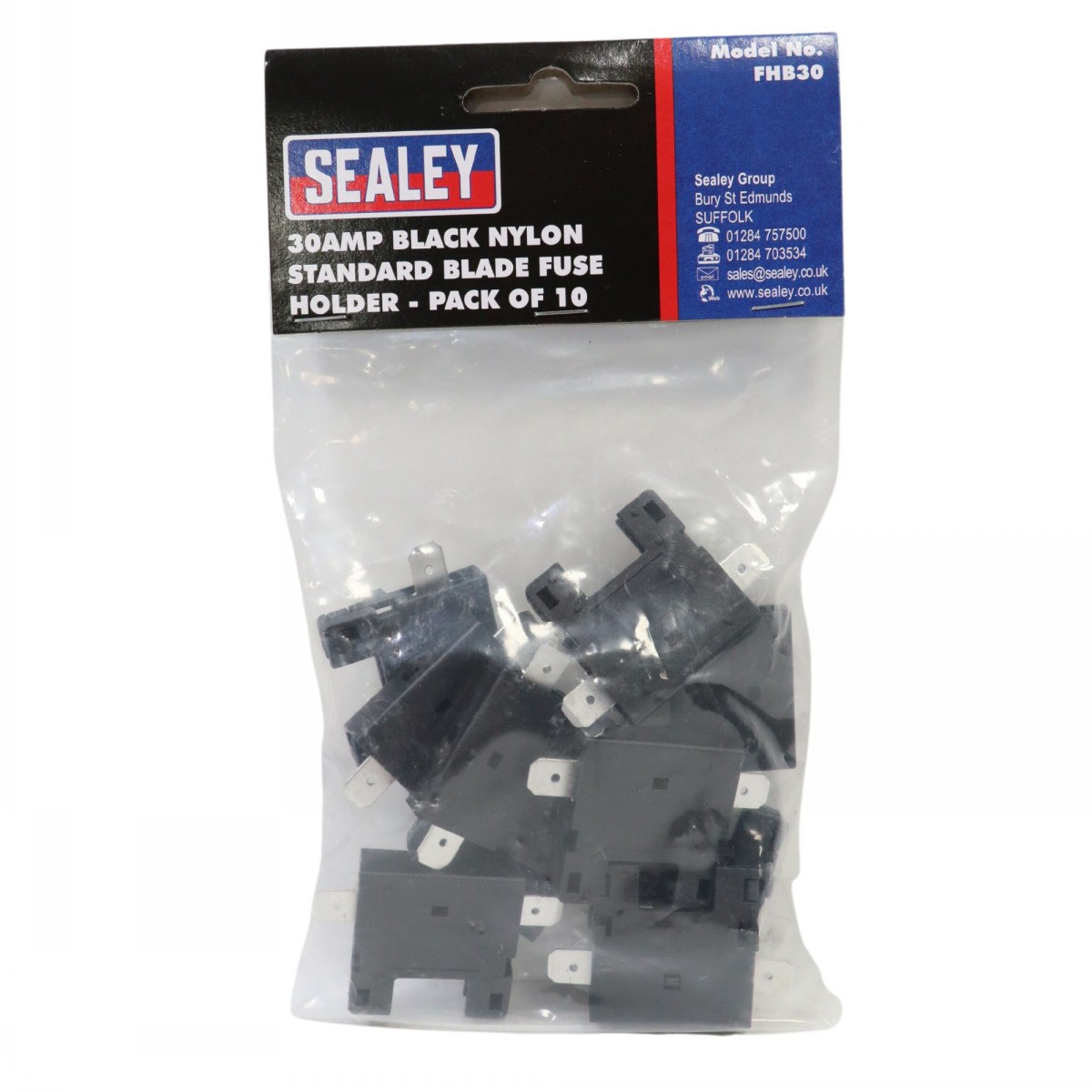 Sealey Blade Fuse Holder 30A Standard 10 Pack