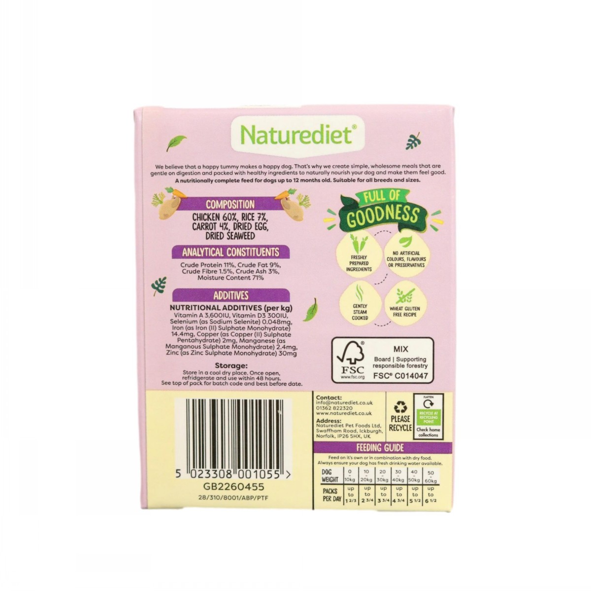 Naturediet Wet Puppy Chicken & Rice 390g - Image 2