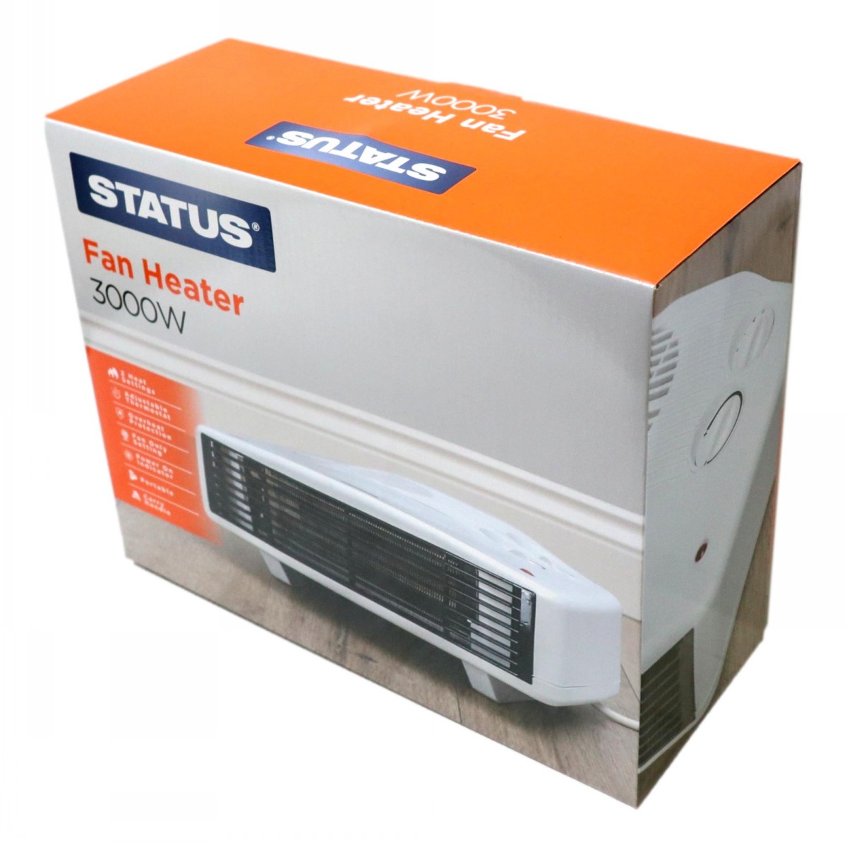 Status Fan Heater 3000w Flat With Thermostat - Image 2