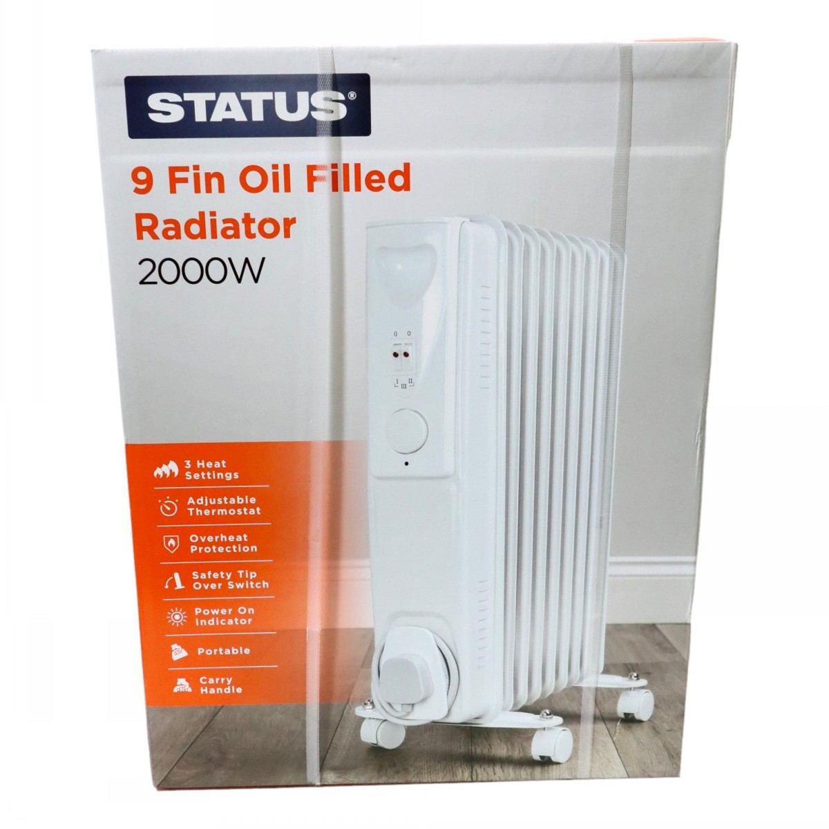 Status Oil Filled Radiator With Thermostat 9 Fin