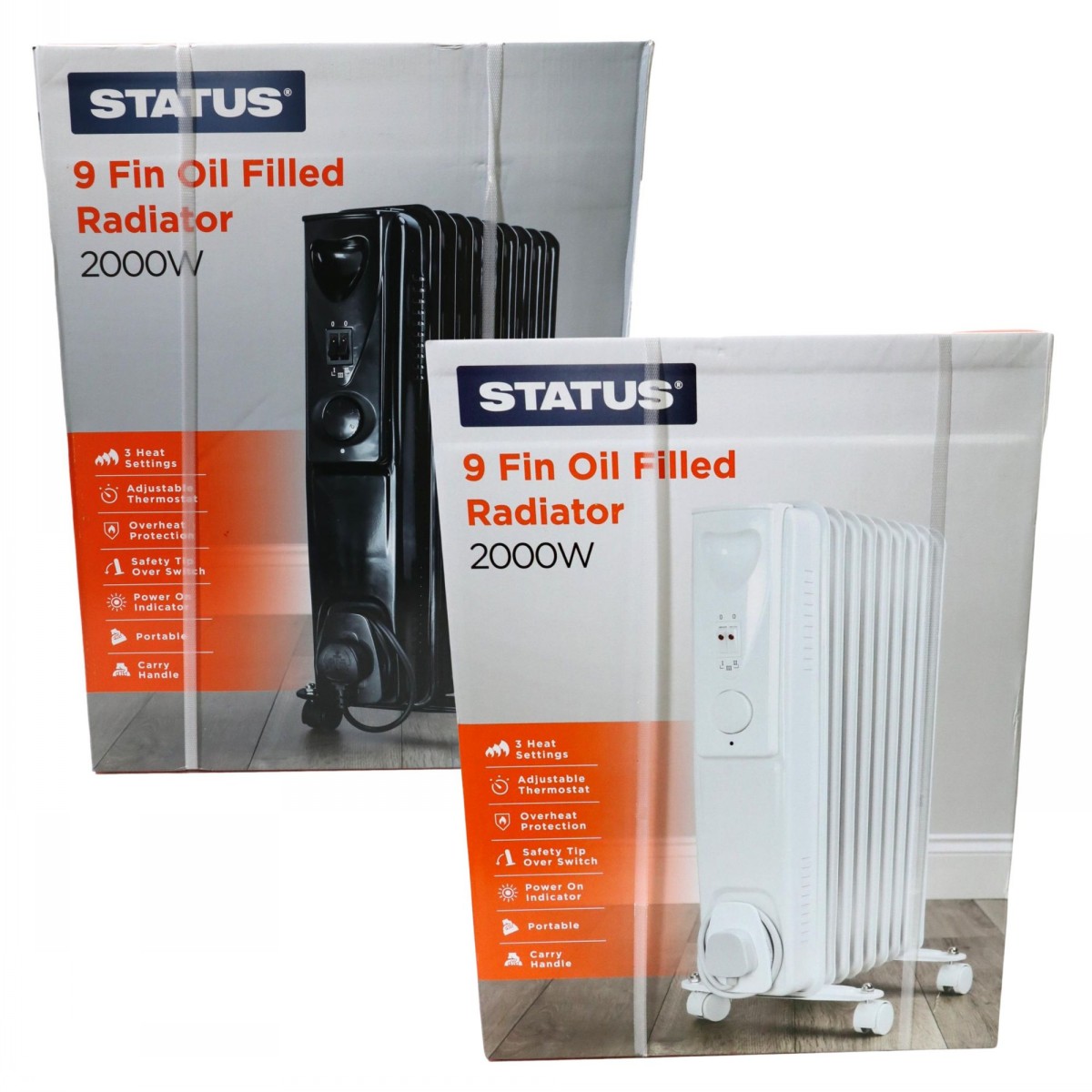 Status Oil Filled Radiator With Thermostat 9 Fin - Image 3