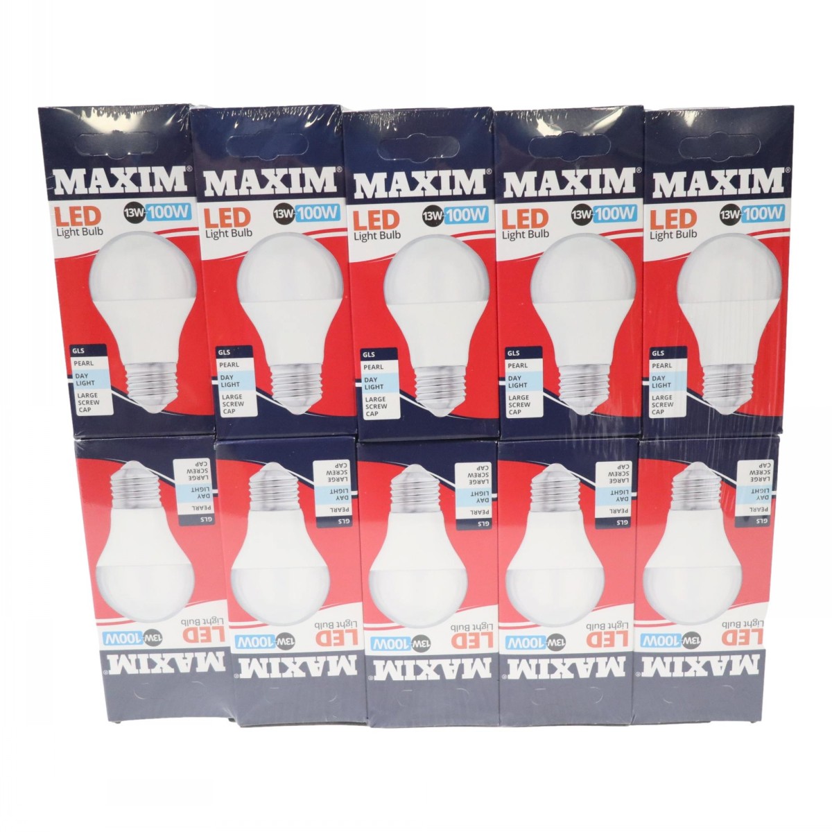 Maxim LED Light Bulb GLS Large ES 13w/100w 10 Pack