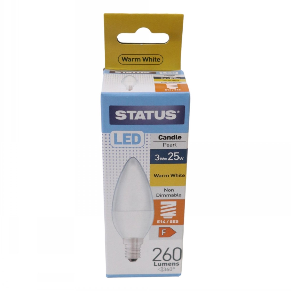 Status LED Light Bulb Candle Small ES 2.5w/25w