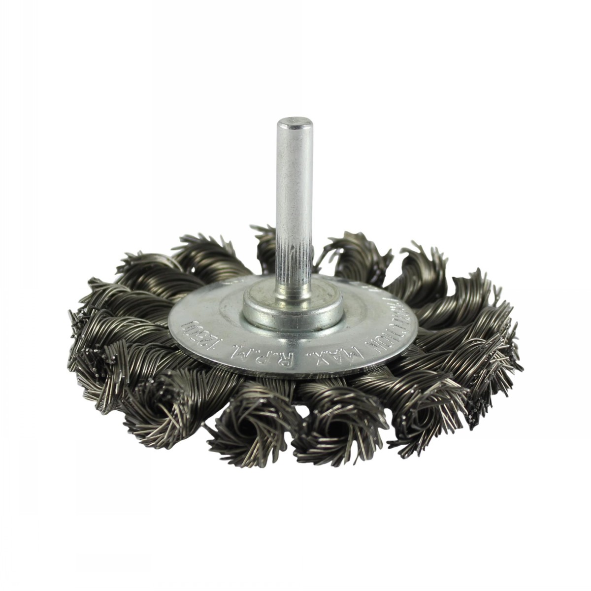 Timco Drill Wheel Brush Twisted Knot Steel Wire 75mm