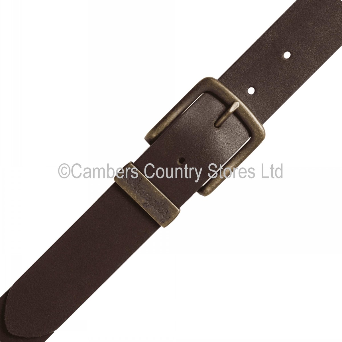 Wrangler Metal Loop Leather Belt Brown - Image 2