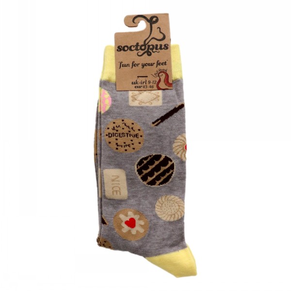 Soctopus Mens Pair Of Socks Biscuits