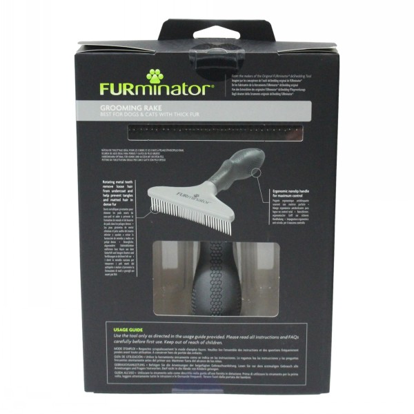 Furminator Dog Grooming Tool Rake For Thick Fur - Image 2