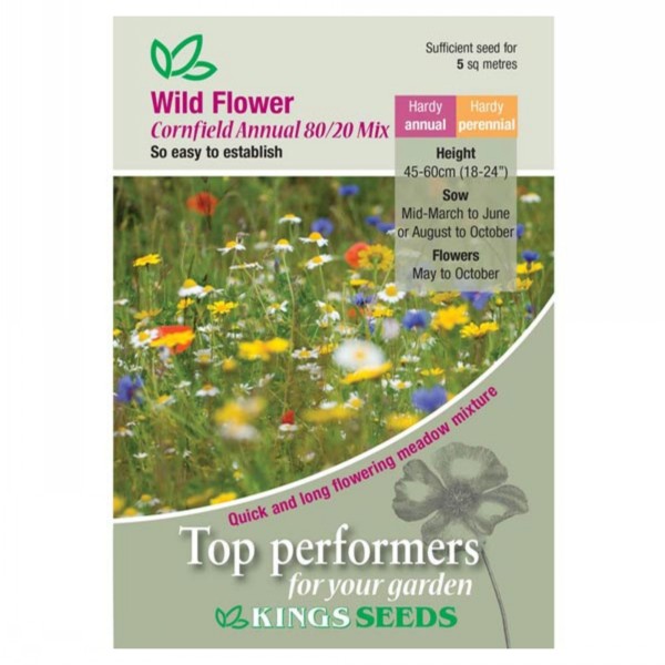 Kings Seeds Wild Flower Mix Cornfield Annuals 25g