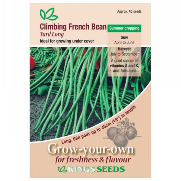Kings Seeds French Bean Climbing Yard Long
