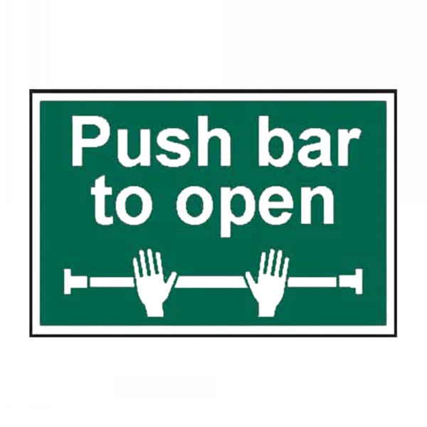 Spectrum Sign 200mm x 300mm Push Bar To Open